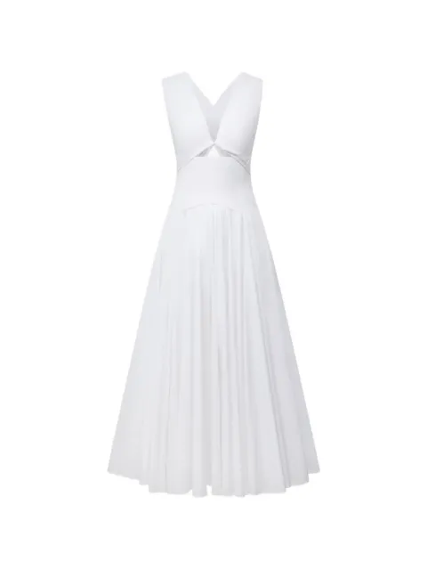 Another Tomorrow cutout twisted-waist dress