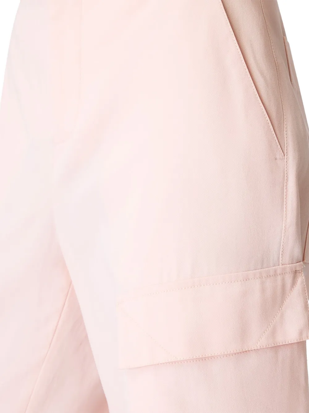 Another Tomorrow Curved-leg Cargo Pants in Pink, view 5