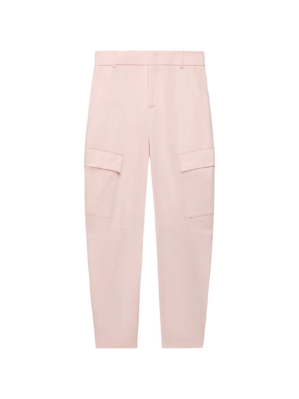 Another Tomorrow Curved-leg Cargo Pants In Pink
