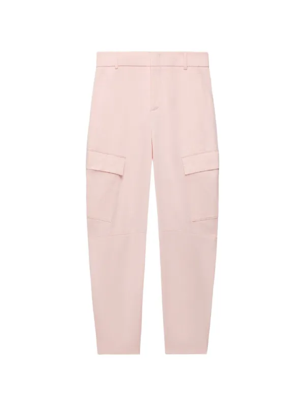 Another Tomorrow Curved-leg Cargo Pants in Pink