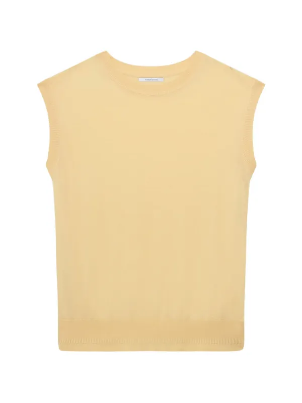 Another Tomorrow Featherweight Sheer Top in Yellow
