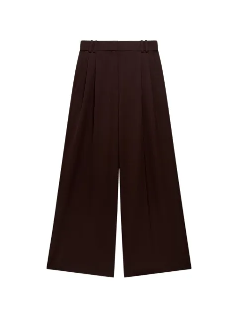 Another Tomorrow pleated twill trousers