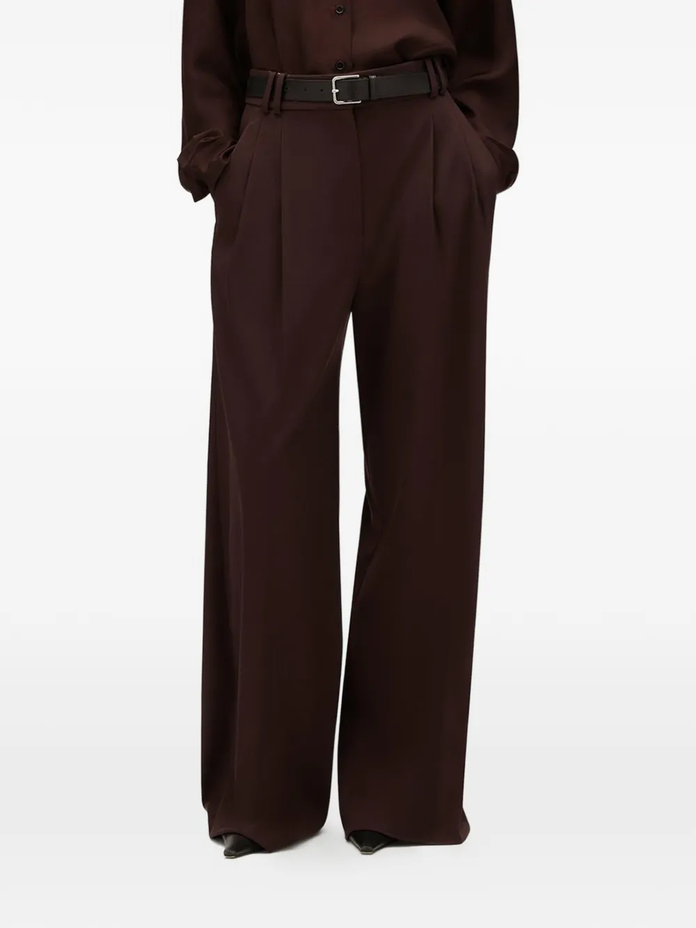 Another Tomorrow Twill plooibroek Bruin
