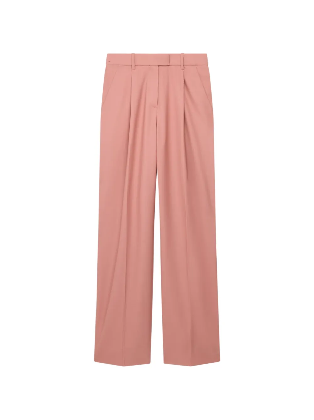 Another Tomorrow pleated wide-leg trousers - Rosa