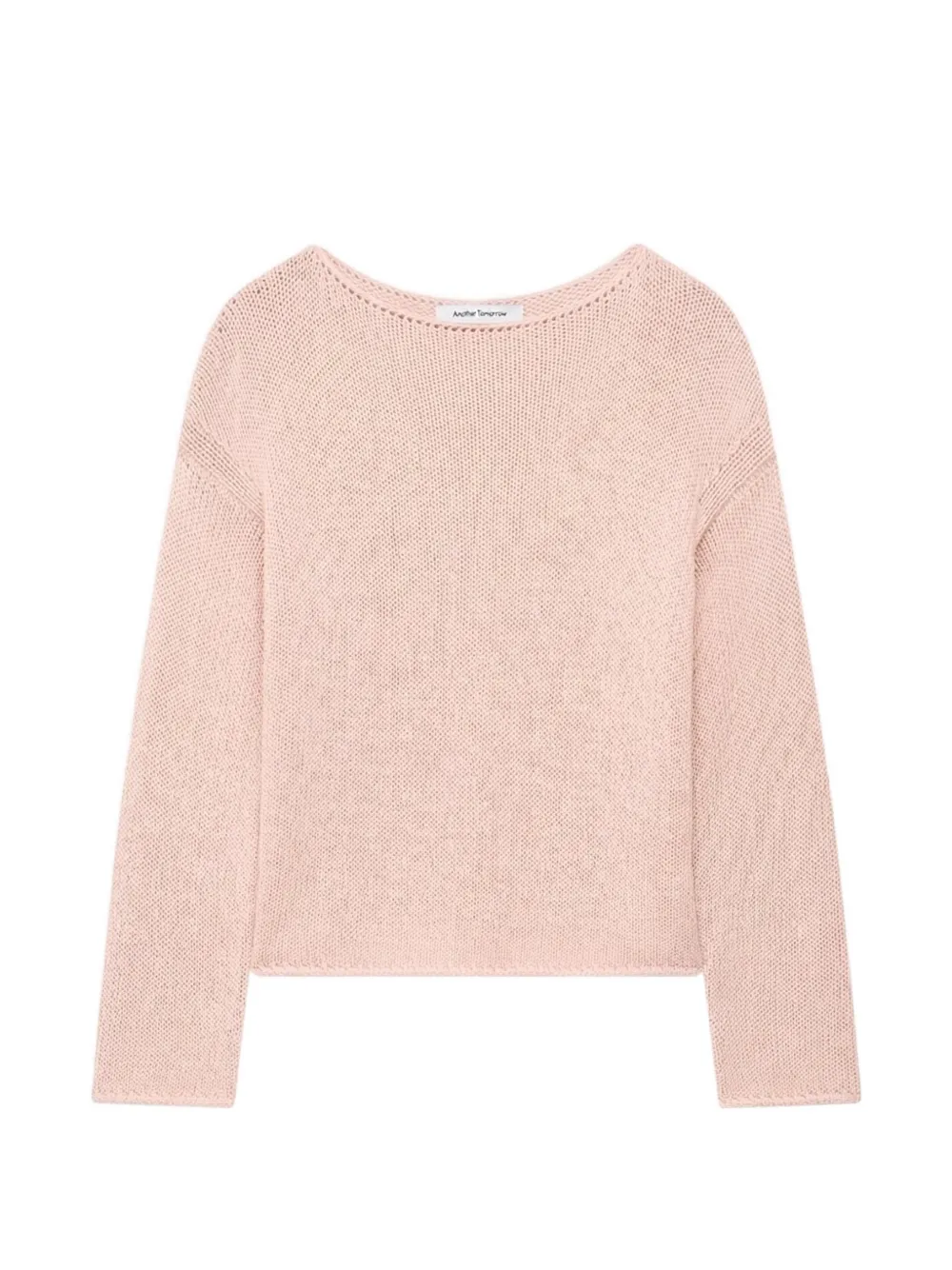 Another Tomorrow Draped-knit Oversized Sweater In Pink