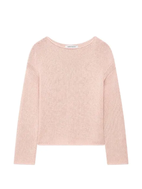 Another Tomorrow draped-knit oversized sweater