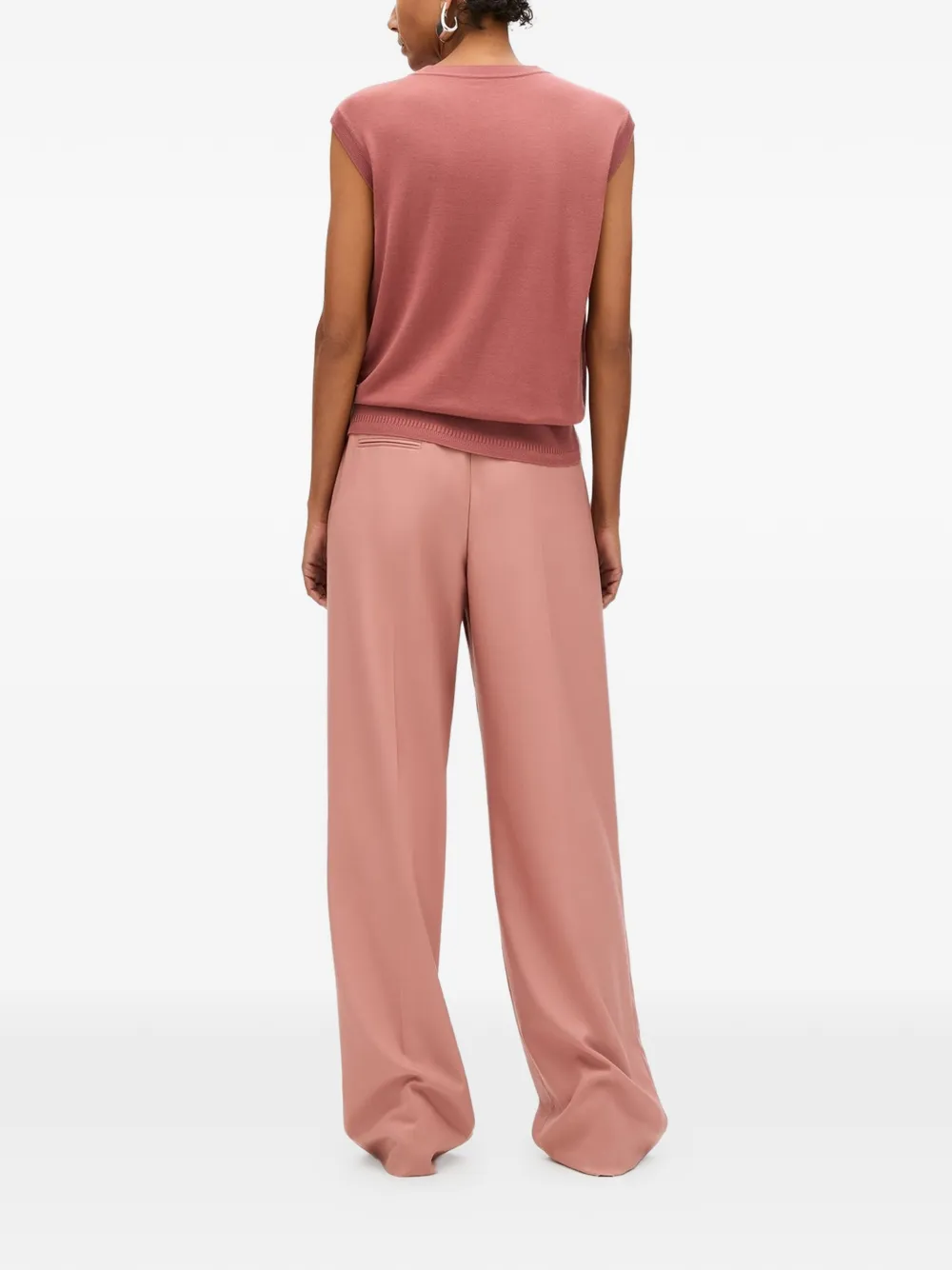 Another Tomorrow Featherweight Sleeveless Top in Pink, view 4