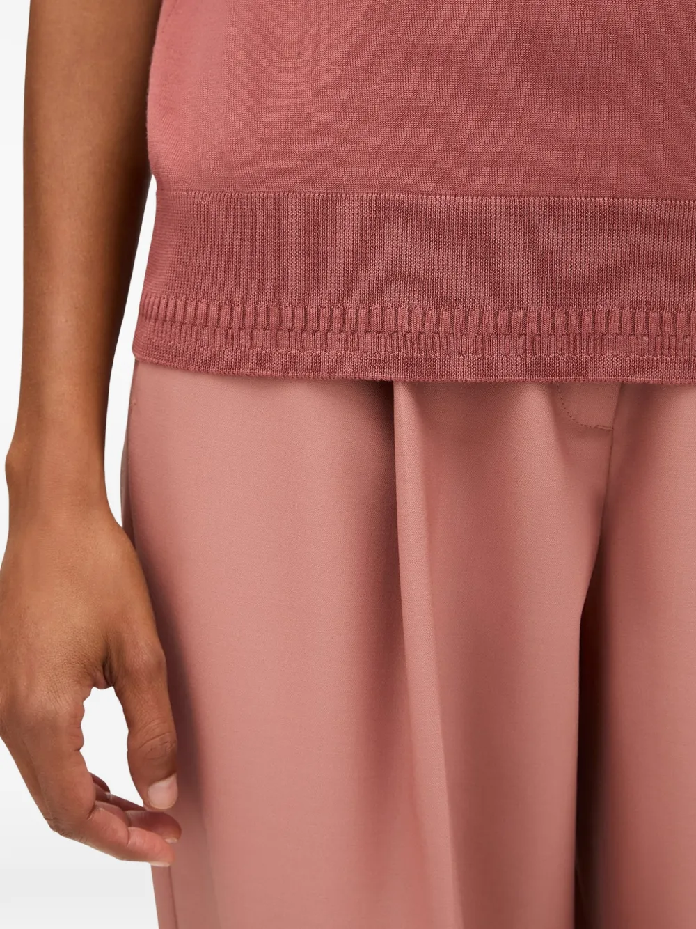 Another Tomorrow Featherweight Sleeveless Top in Pink, view 5