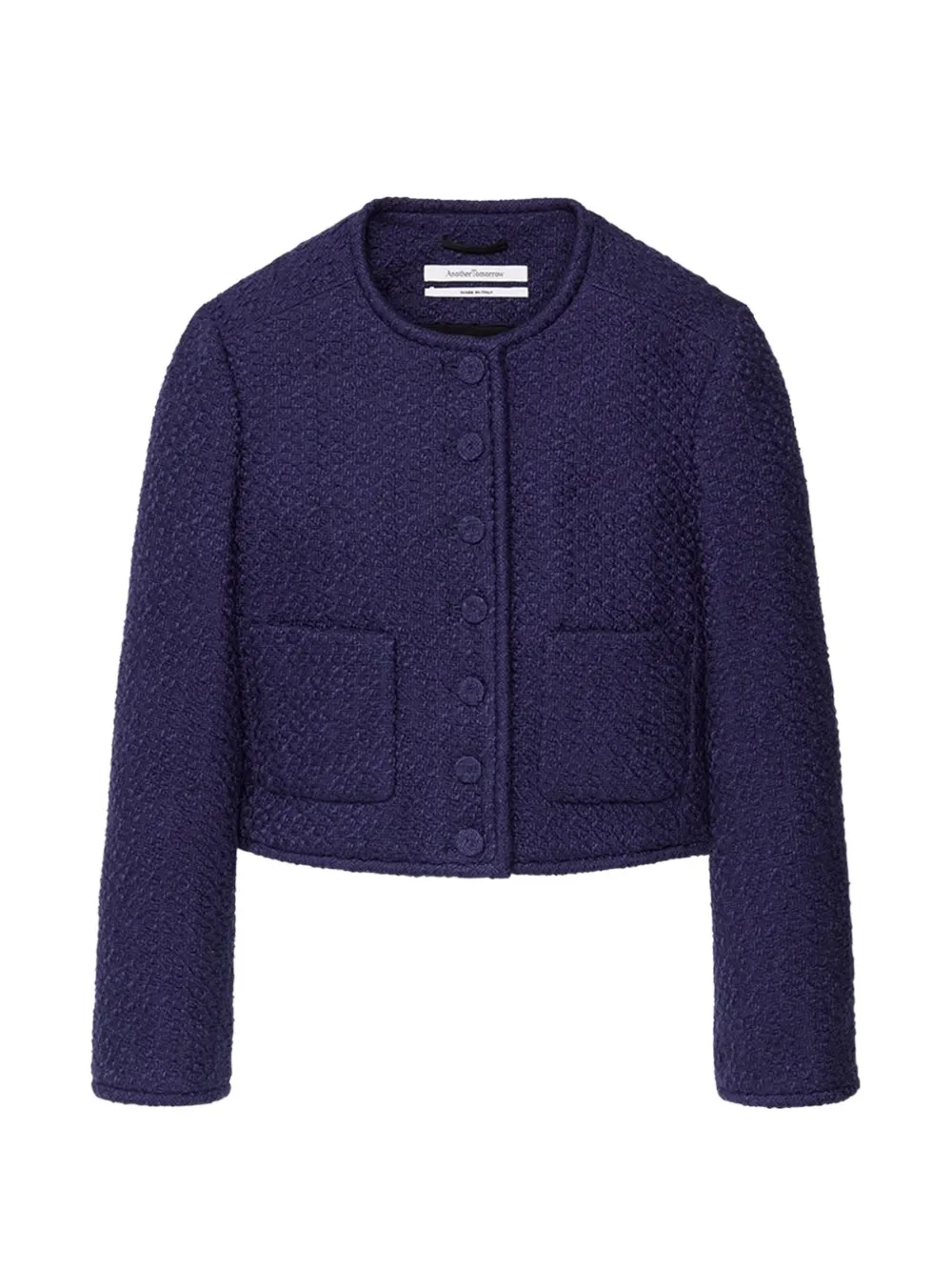 Another Tomorrow cropped tweed jacket · 46