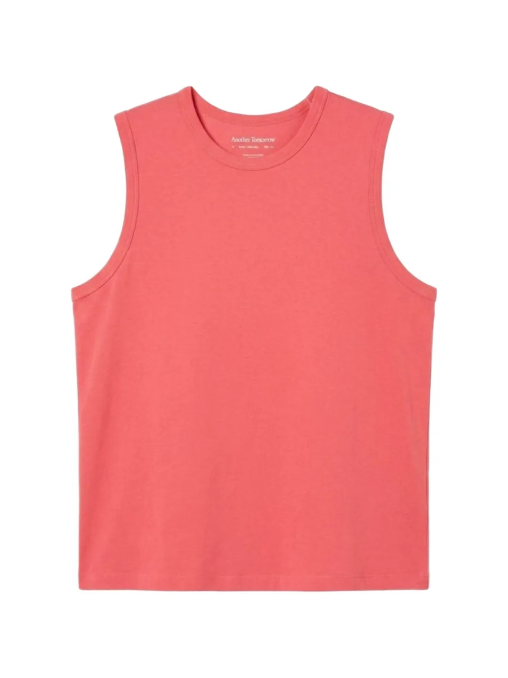 Another Tomorrow sleeveless organic-cotton T-shirt - Rosa