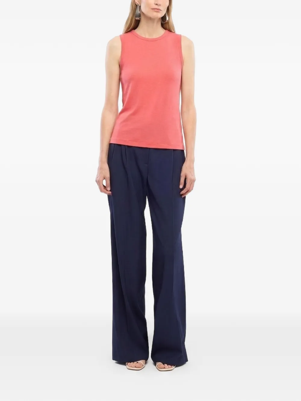 Another Tomorrow Sweater met pofmouwen Roze