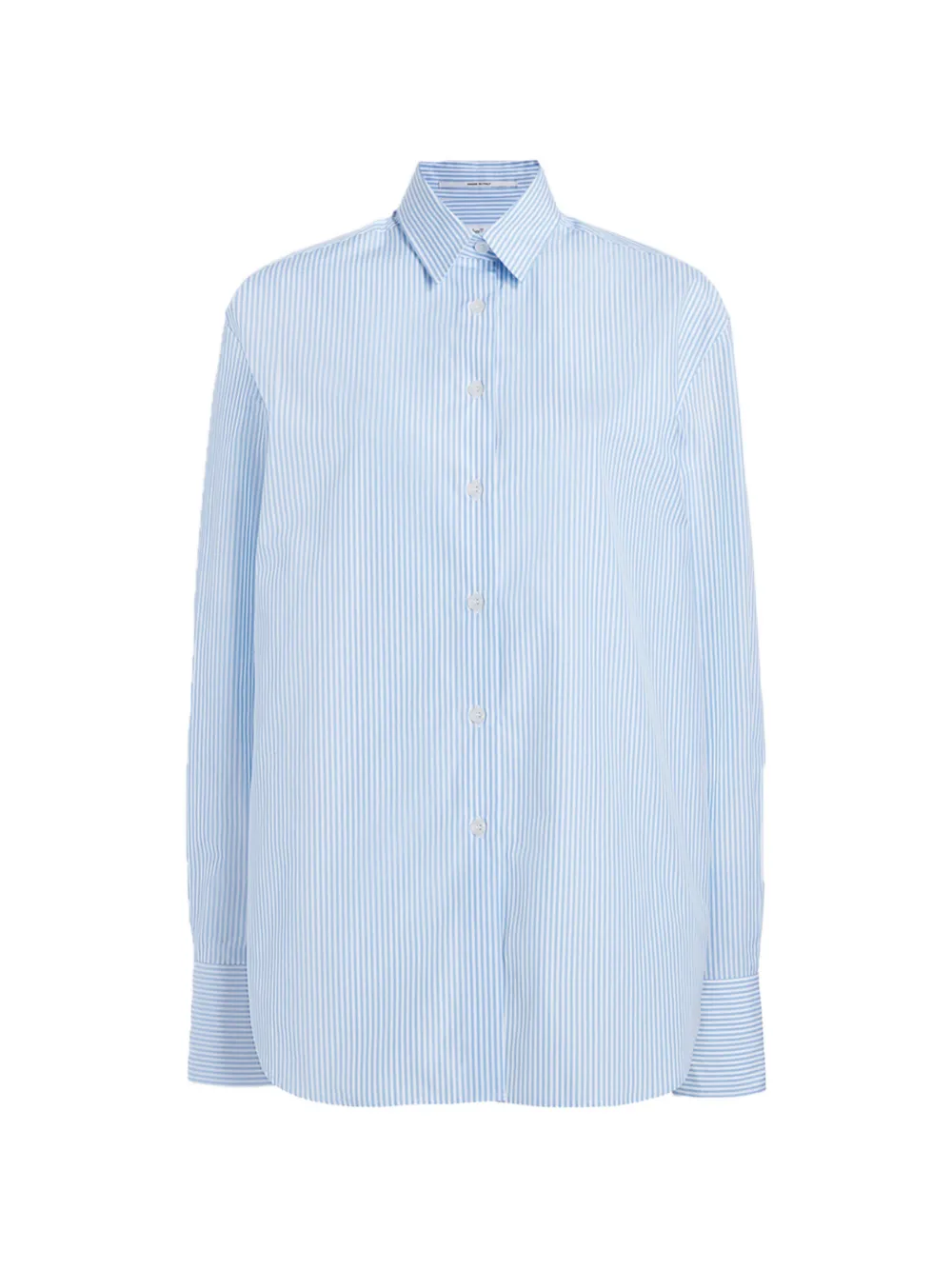 Another Tomorrow stripe-print oversized shirt - Blu