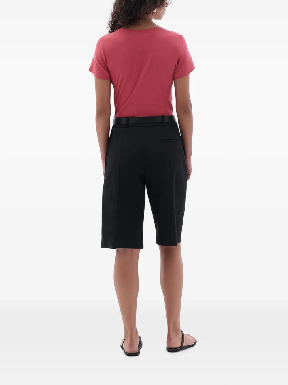 Another Tomorrow Katoenen T-shirt Roze