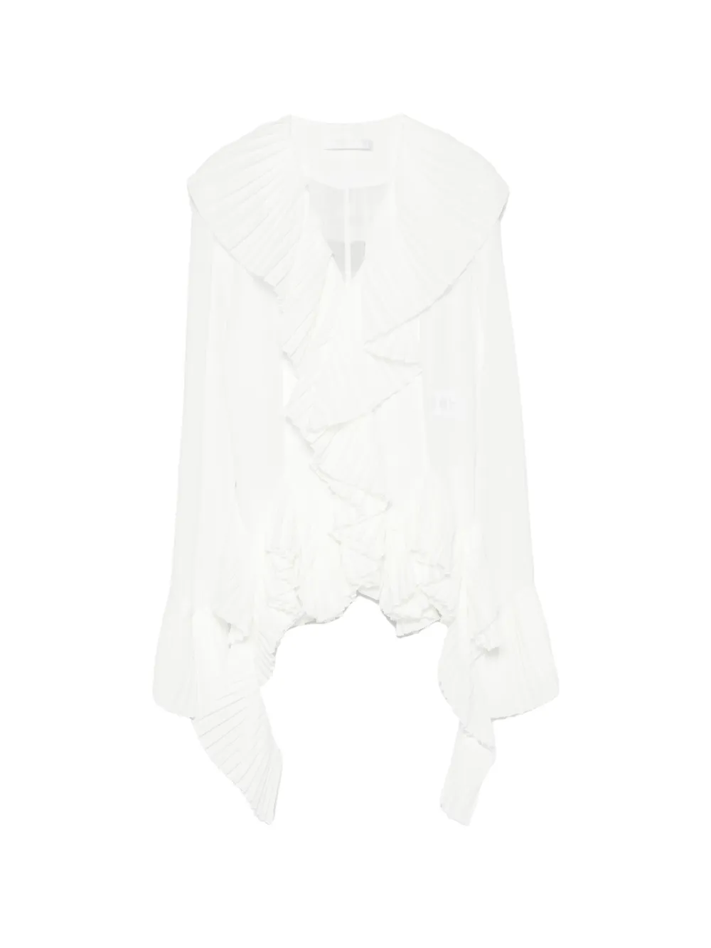 Ych Pleated Blouse In White