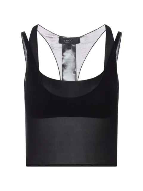 Gucci top con espalda de nadador