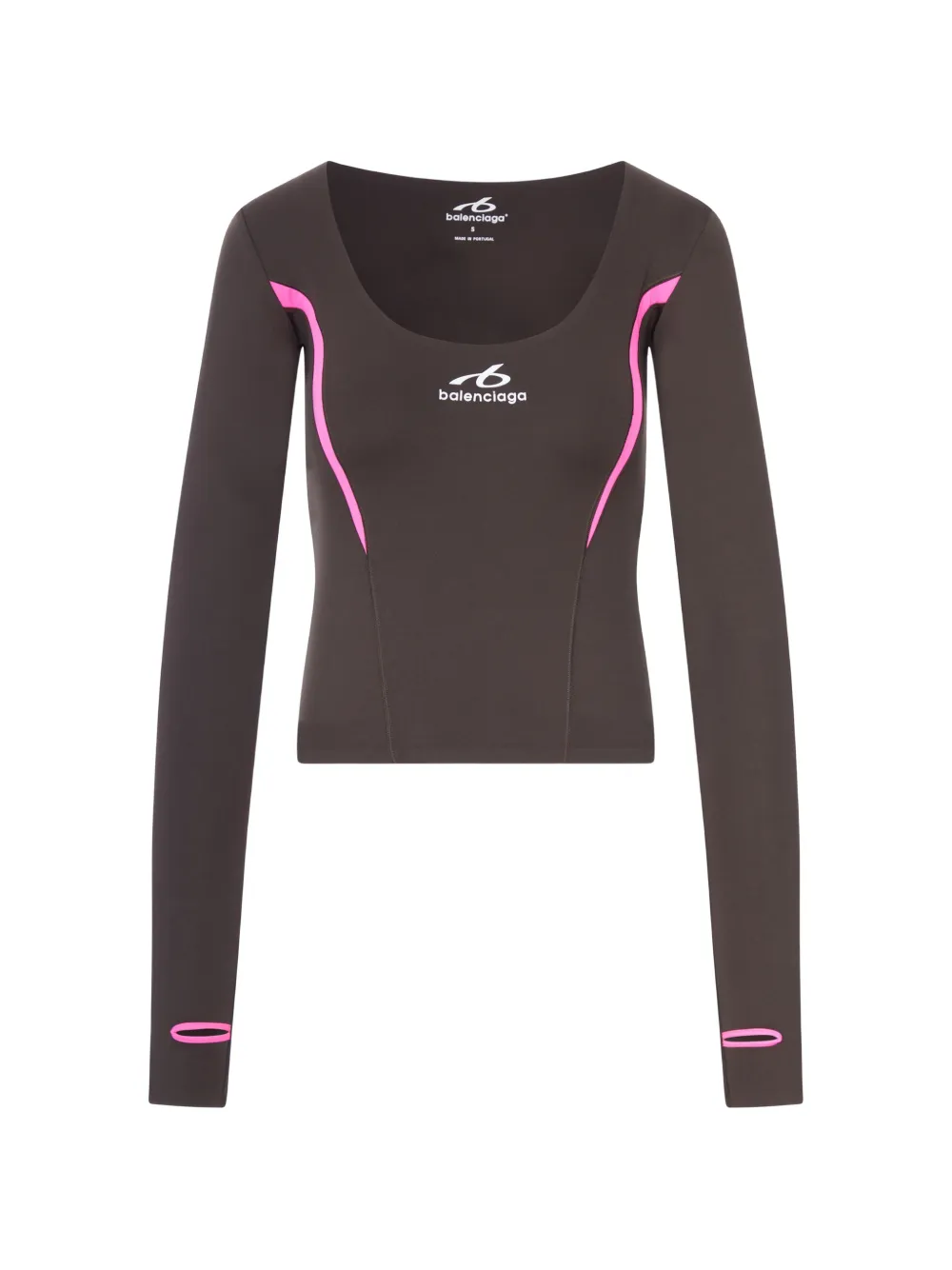 Balenciaga T-shirt sportiva con stampa - Marrone