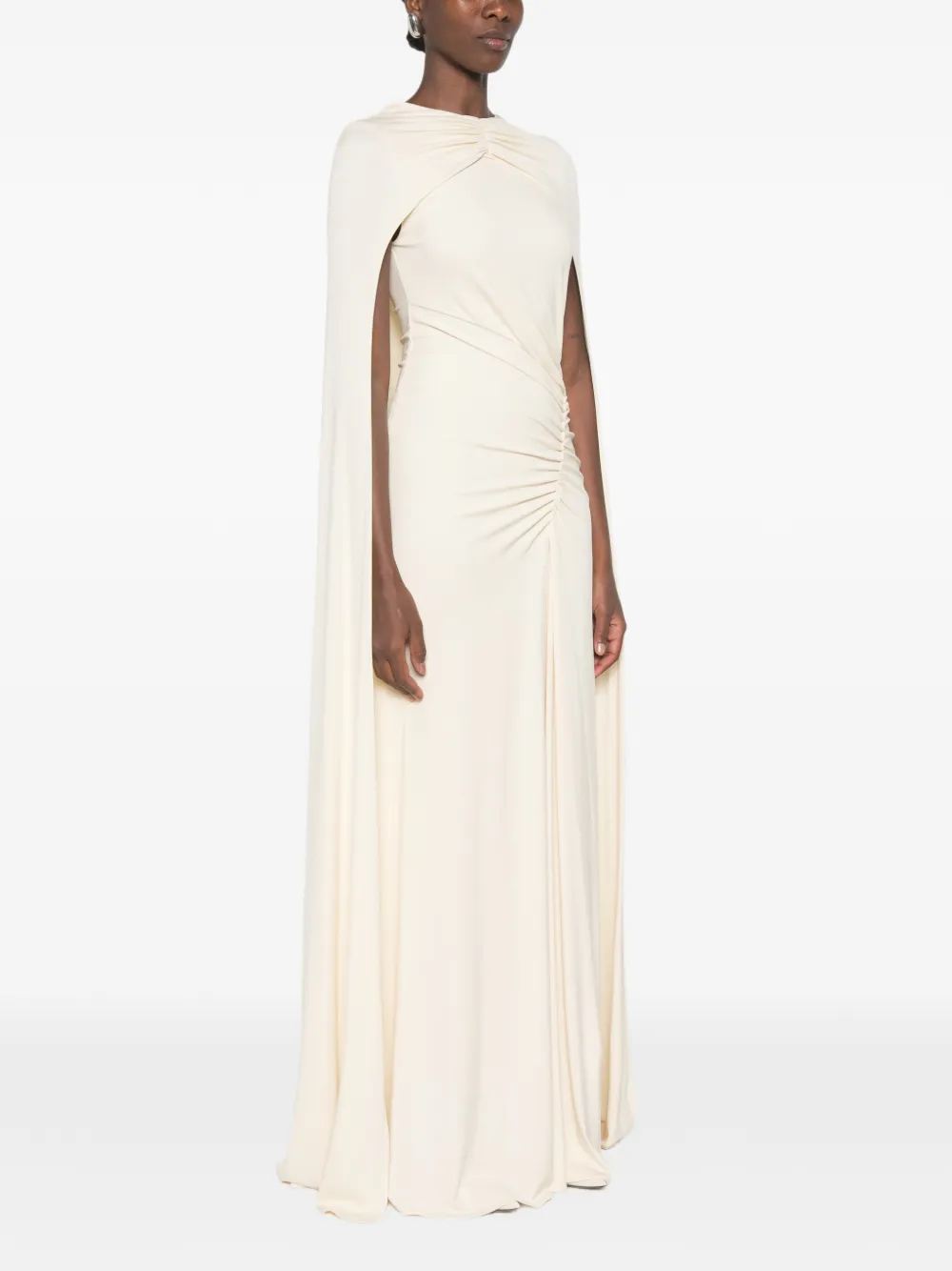 SIMKHAI Maxi-jurk met ruches Beige