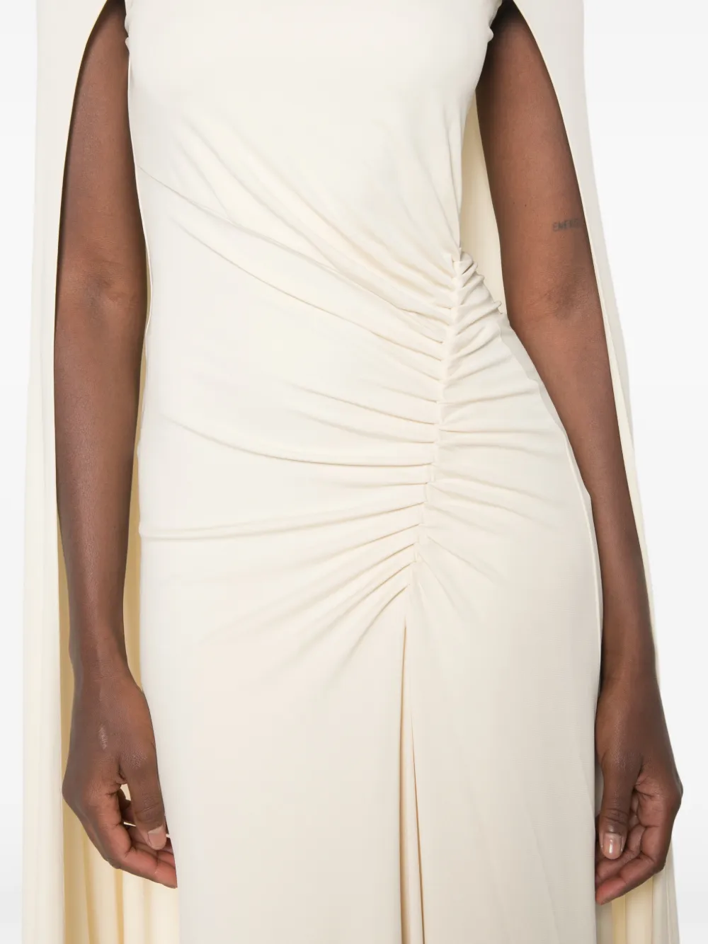 SIMKHAI Maxi-jurk met ruches Beige
