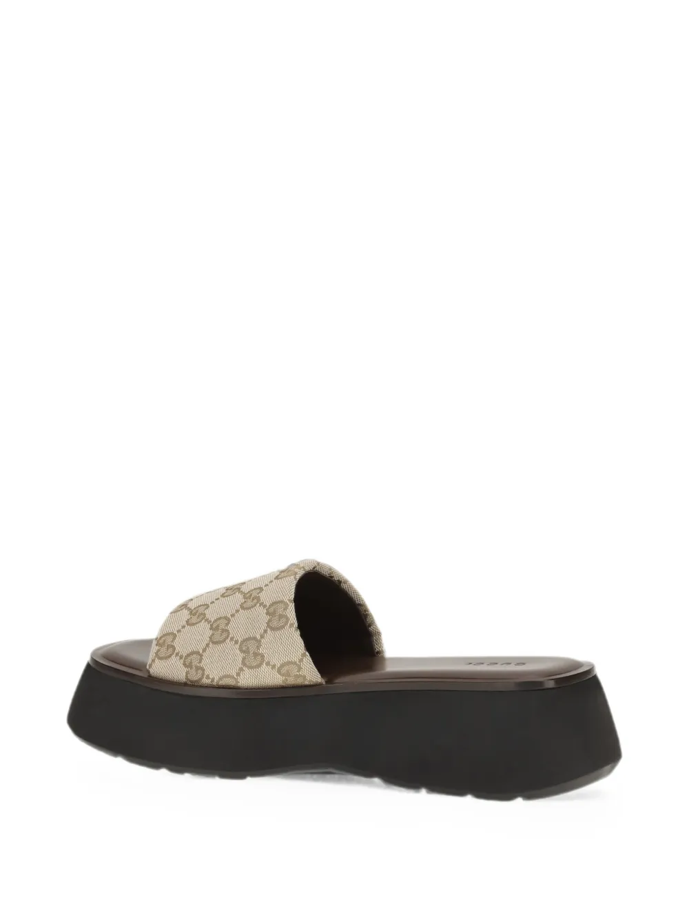 Gucci 45mm North Gg Monogram Canvas Platform Sandals In Multi