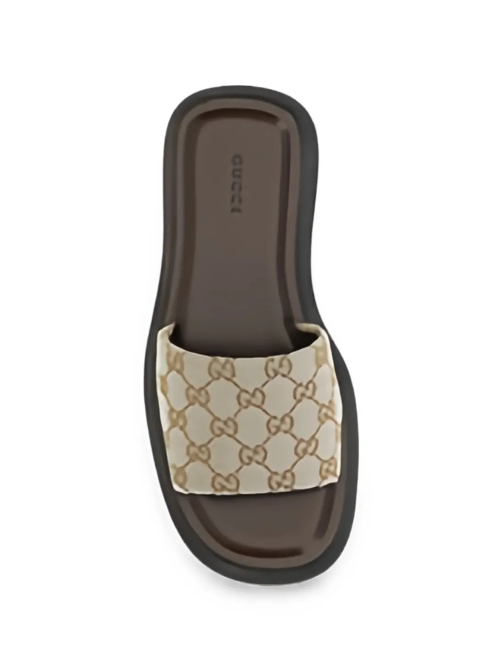 Gucci 45mm North Gg Monogram Canvas Platform Sandals In Multi