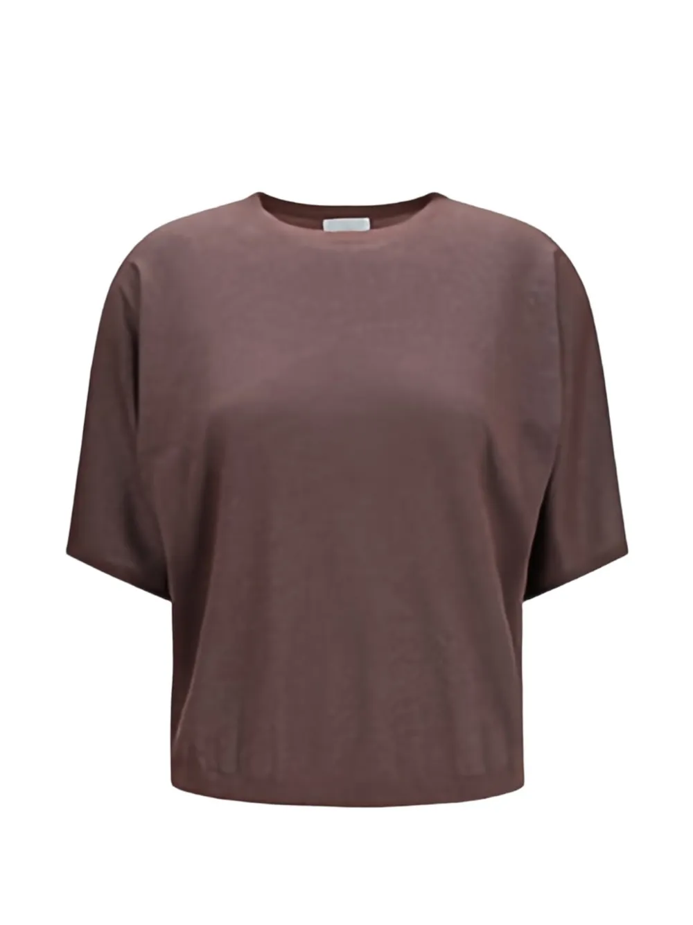 Brunello Cucinelli metallic-effect short-sleeve sweater - Braun