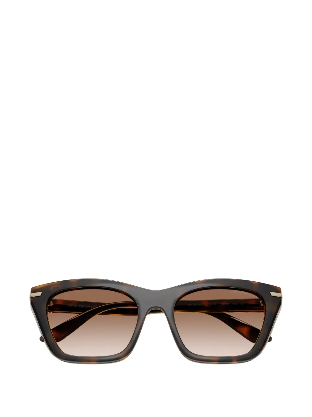 Emporio Armani Zonnebril met rechthoekig montuur Bruin