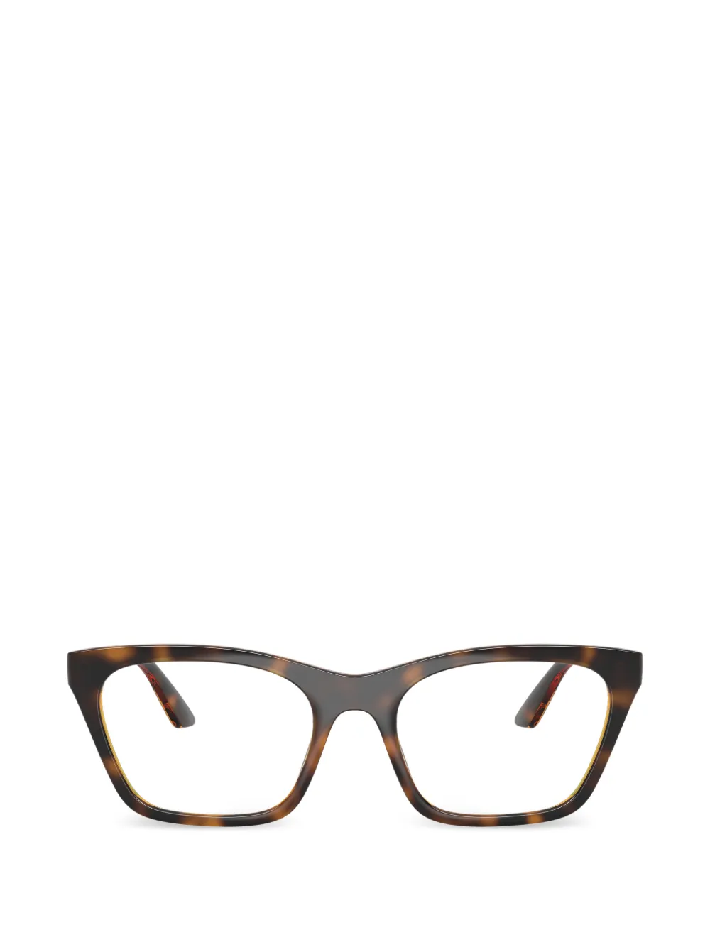 Emporio Armani tortoiseshell-effect rectangle-frame sunglasses - Braun