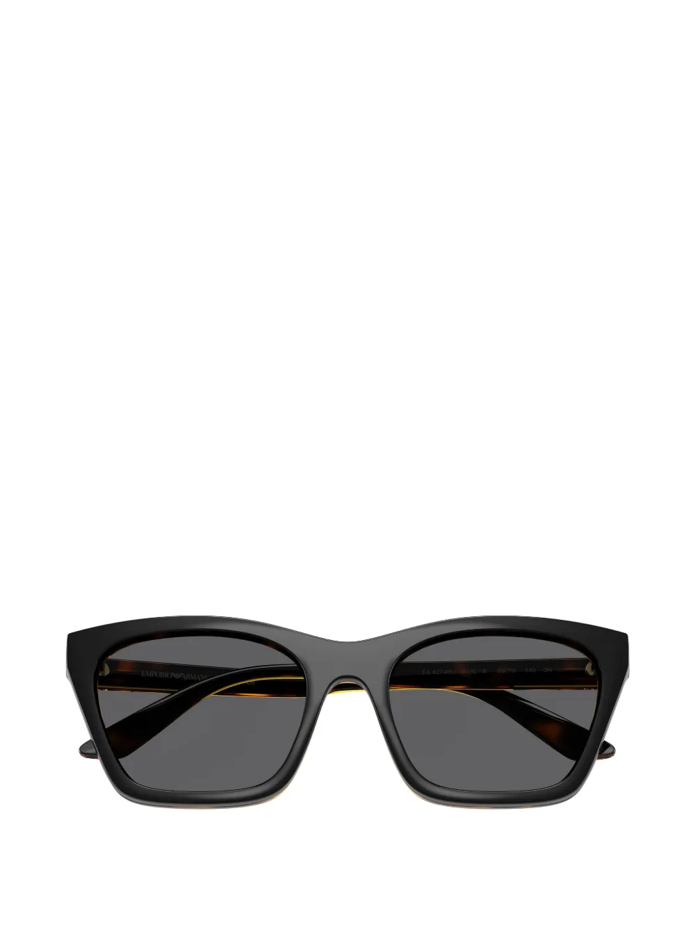 Emporio Armani Zonnebril met rechthoekig montuur Bruin