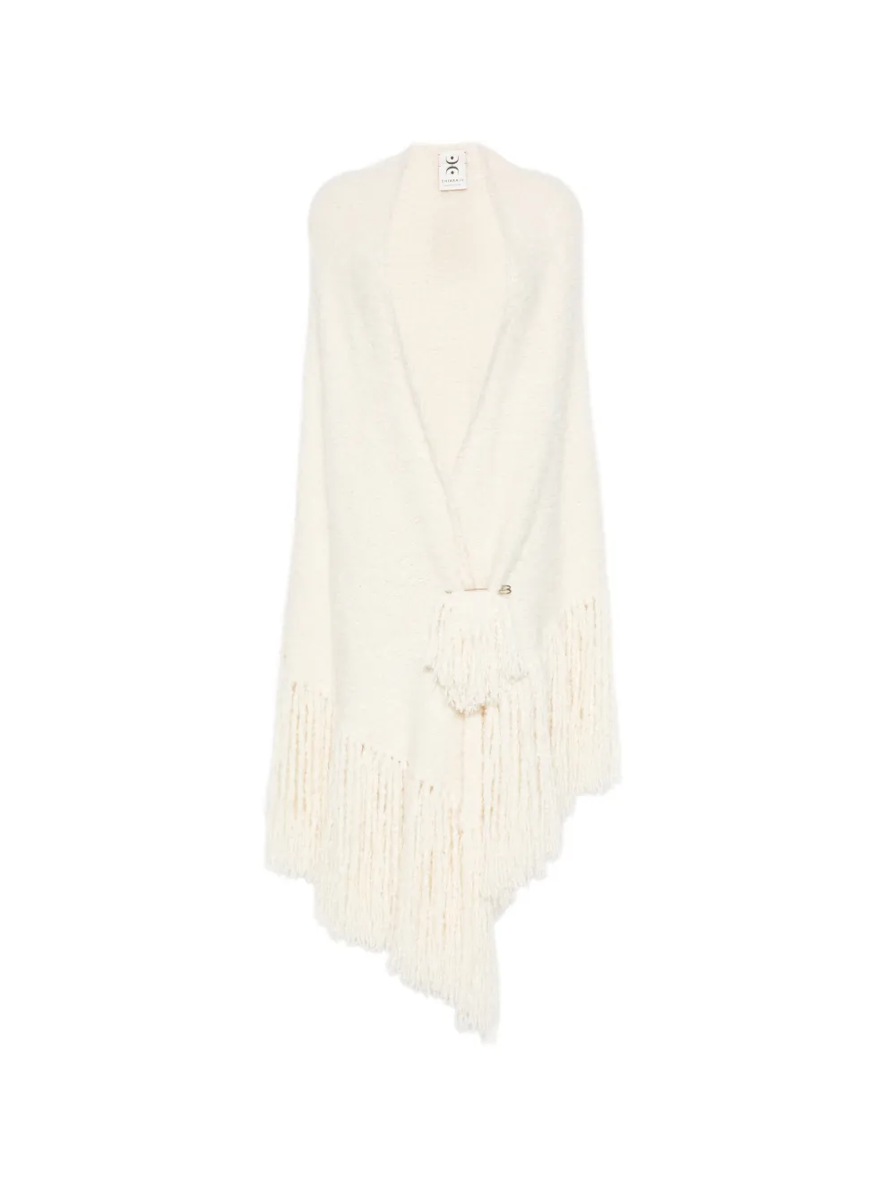 Chiara Is fringe-trim cape - Nude