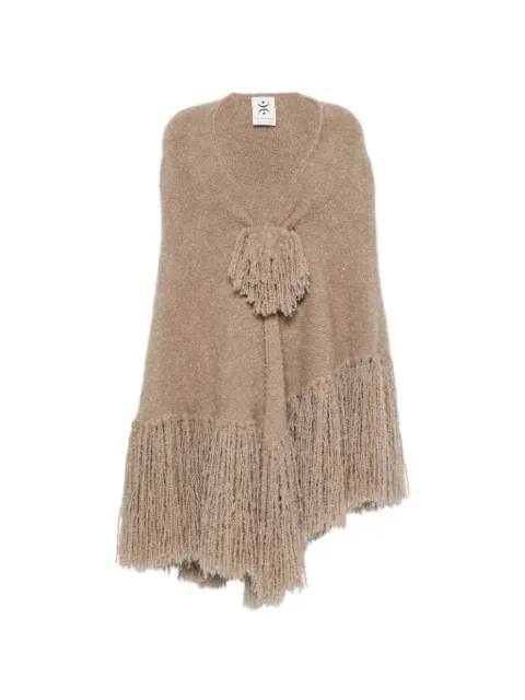 Chiara Is fringed-hem cape