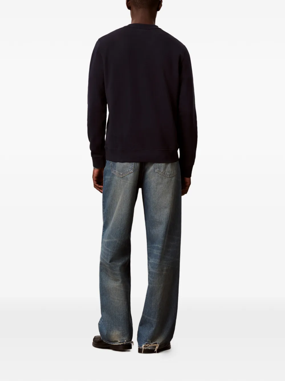 Calvin Klein Sweater met geborduurd logo Blauw