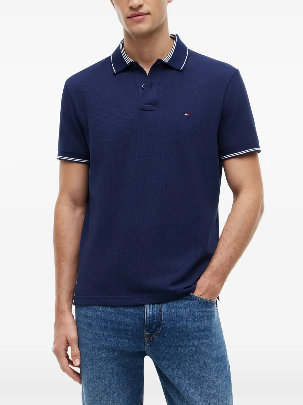 Tommy Hilfiger Poloshirt met korte mouwen Blauw
