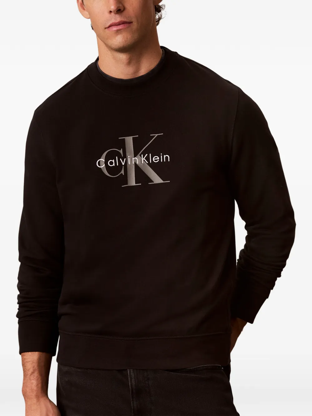 Calvin Klein Trui met logoprint Zwart