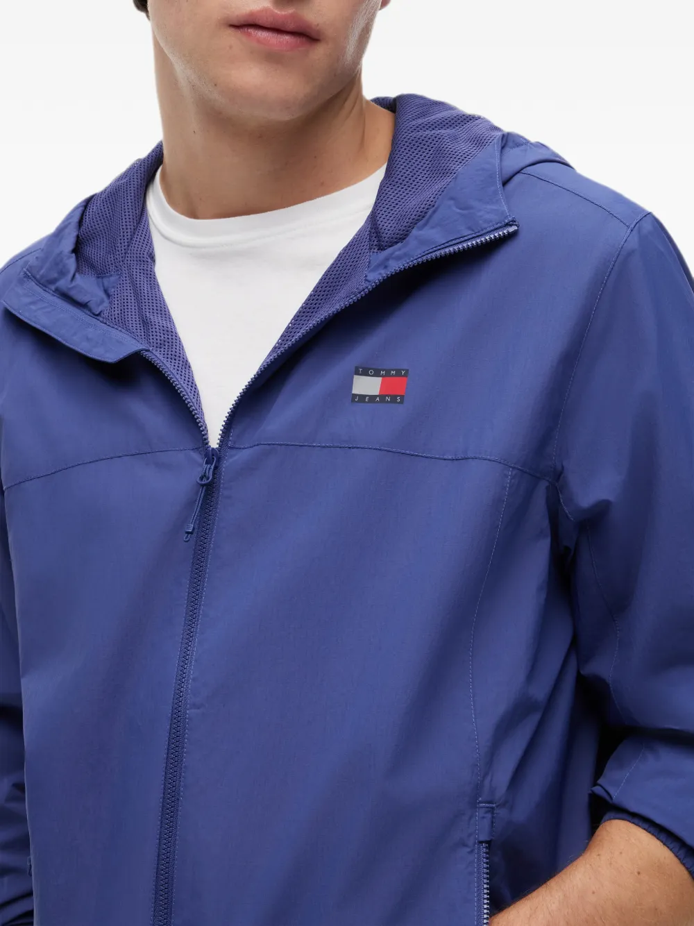 Tommy Hilfiger Jack met capuchon en logopatch Blauw