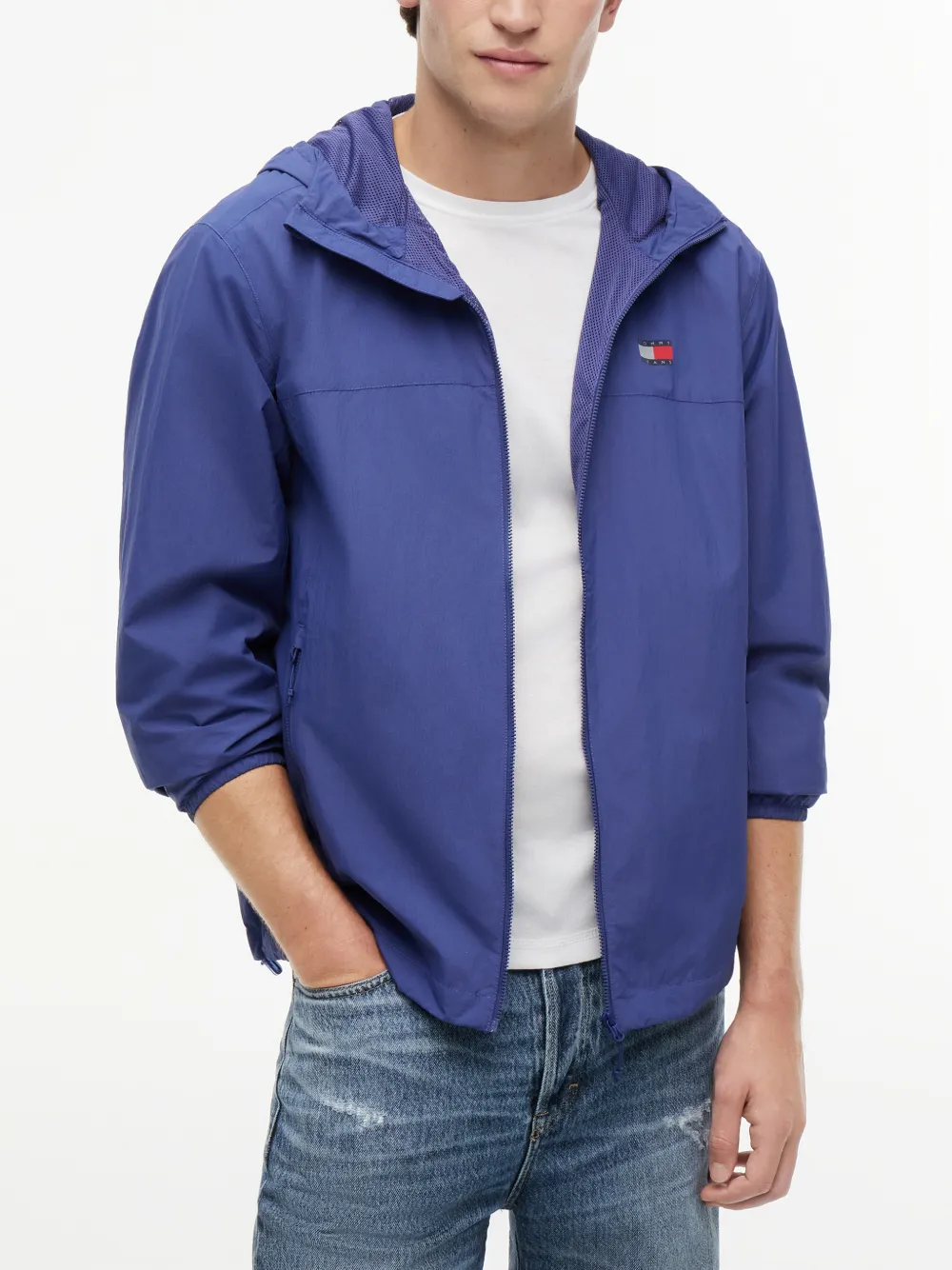 Tommy Hilfiger Jack met capuchon en logopatch Blauw