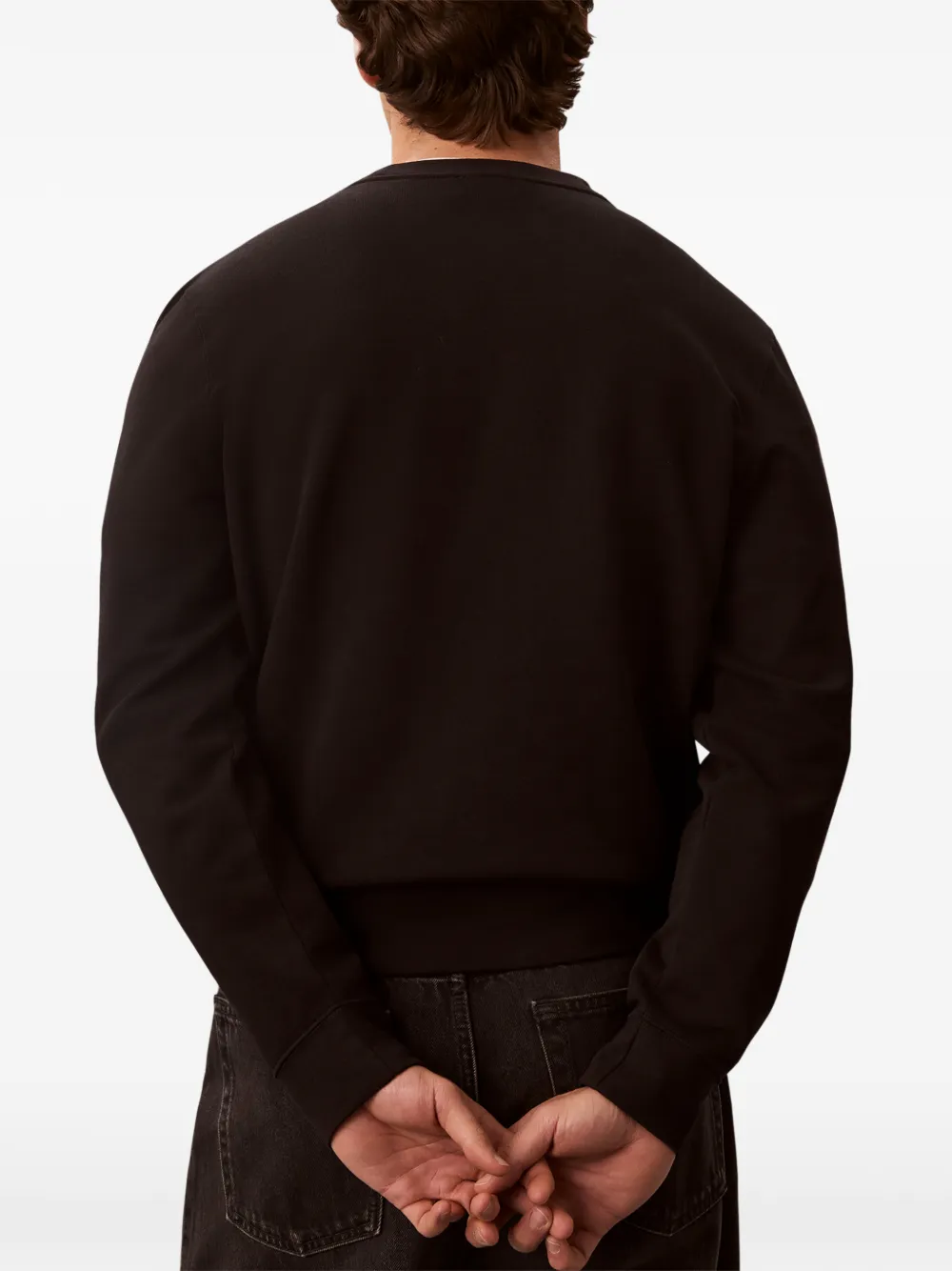 Calvin Klein Sweater met logoprint Zwart