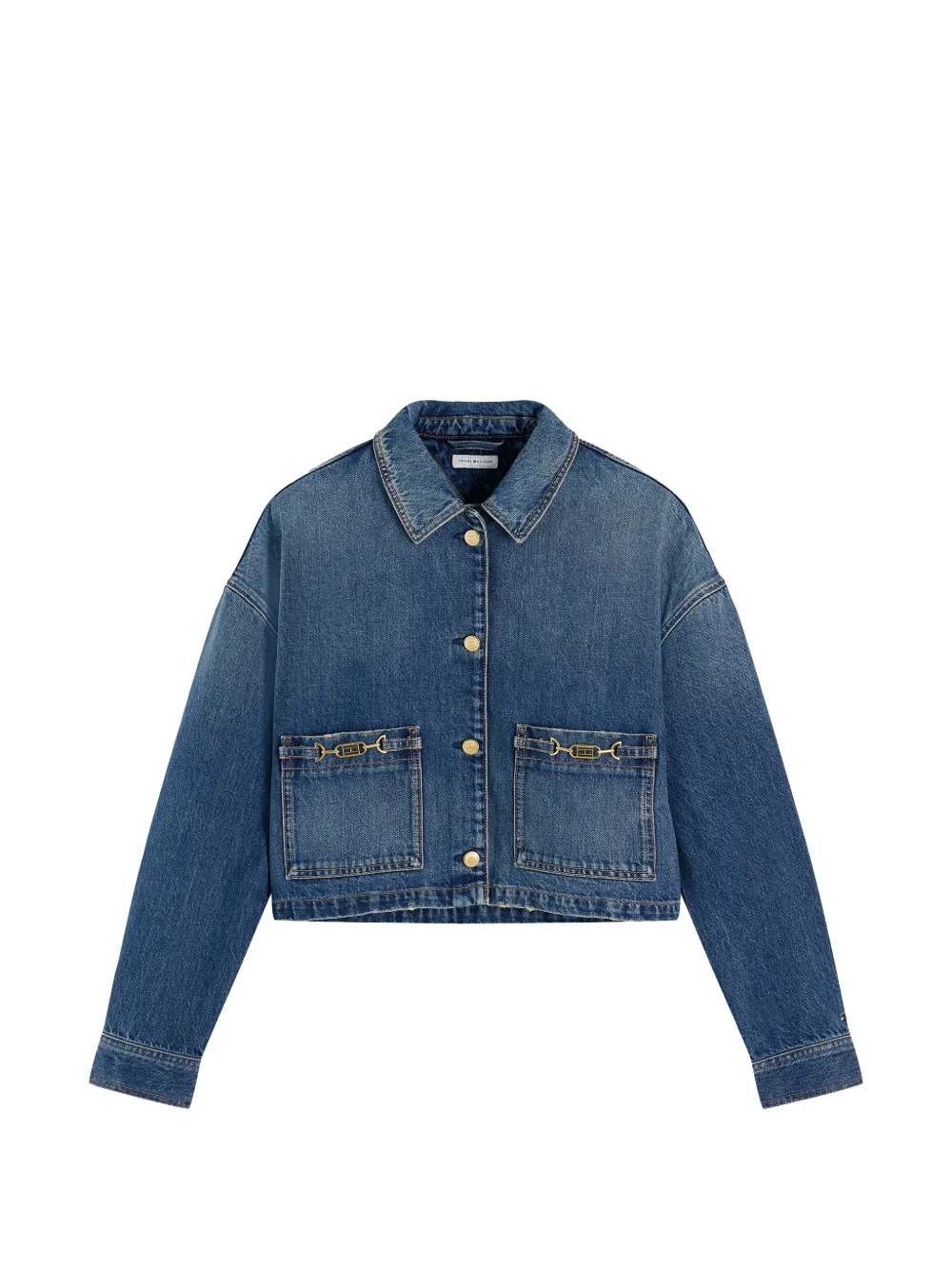 Tommy Hilfiger cropped denim jacket - Blau