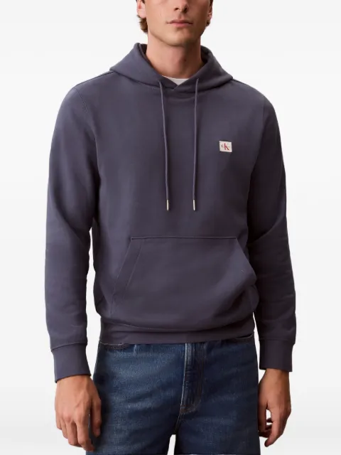 Calvin Klein logo-patch pouch-pocket hoodie