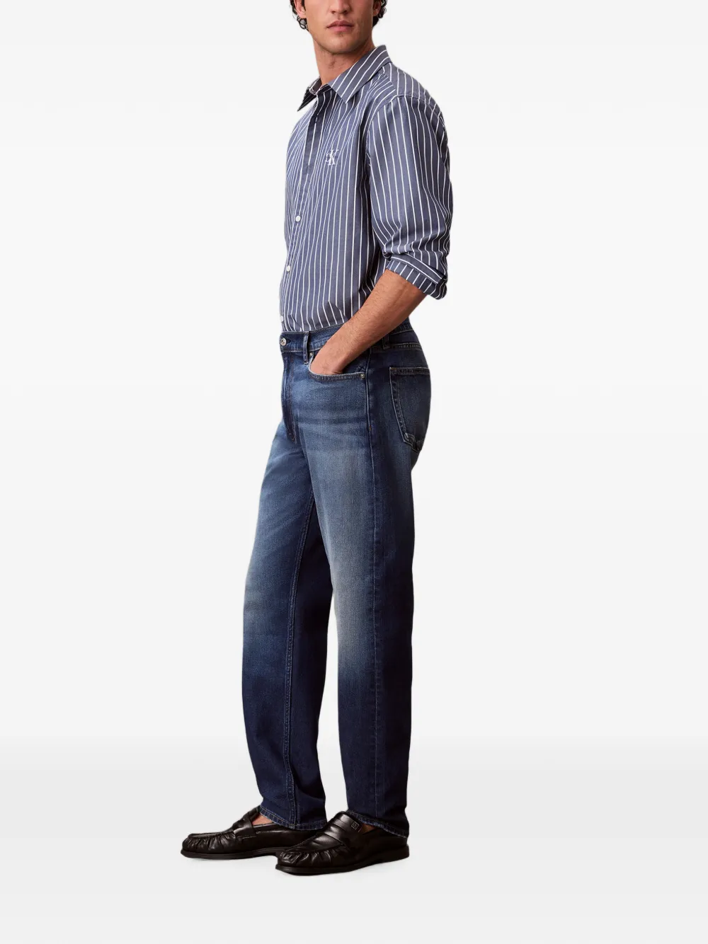 Calvin Klein Jeans met vervaagd effect Blauw