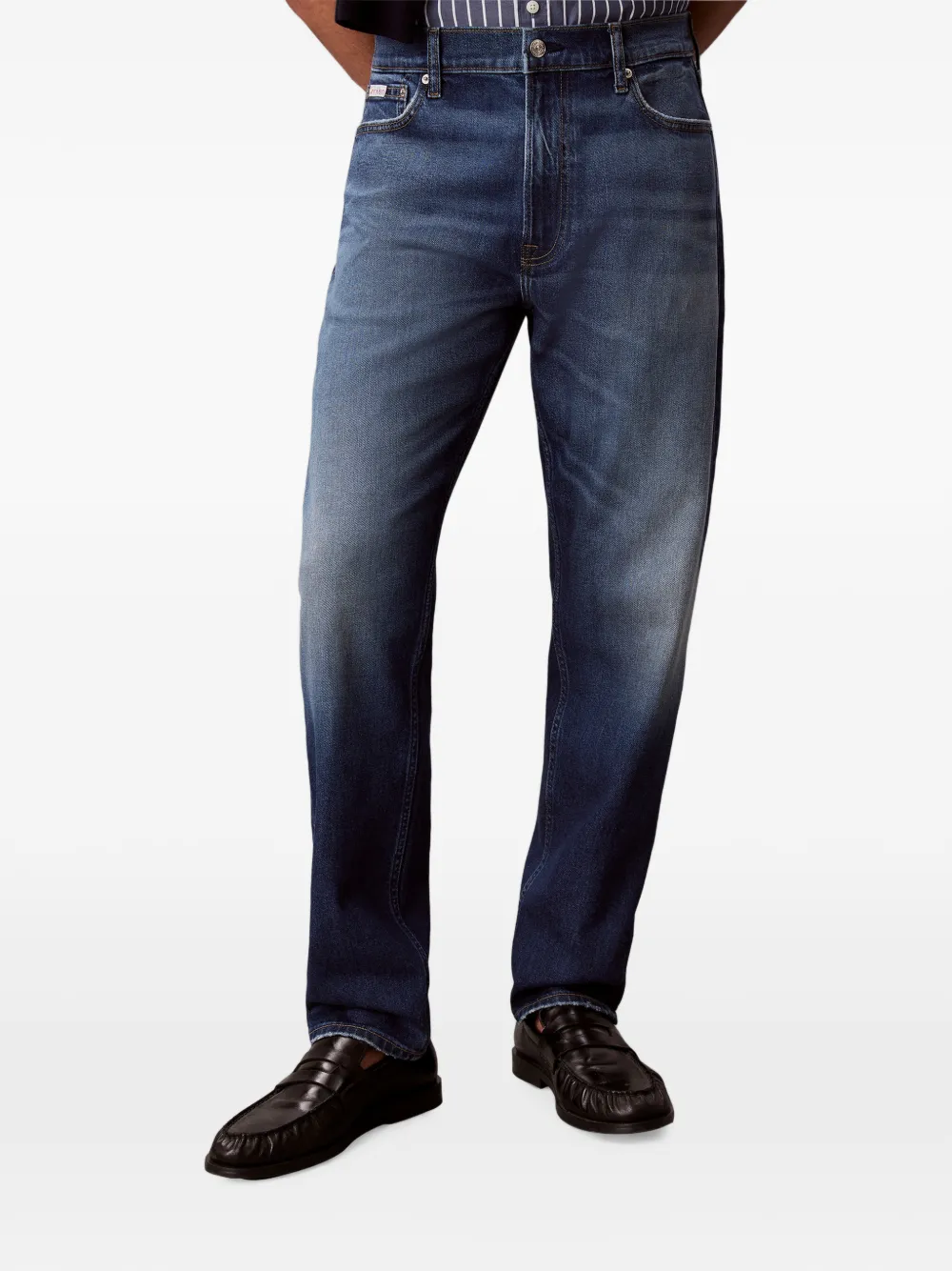 Calvin Klein Jeans met vervaagd effect Blauw