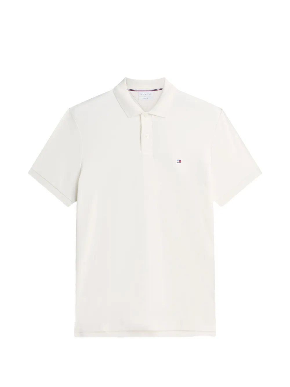 Tommy Hilfiger logo-embroidered short-sleeve polo shirt - Nude