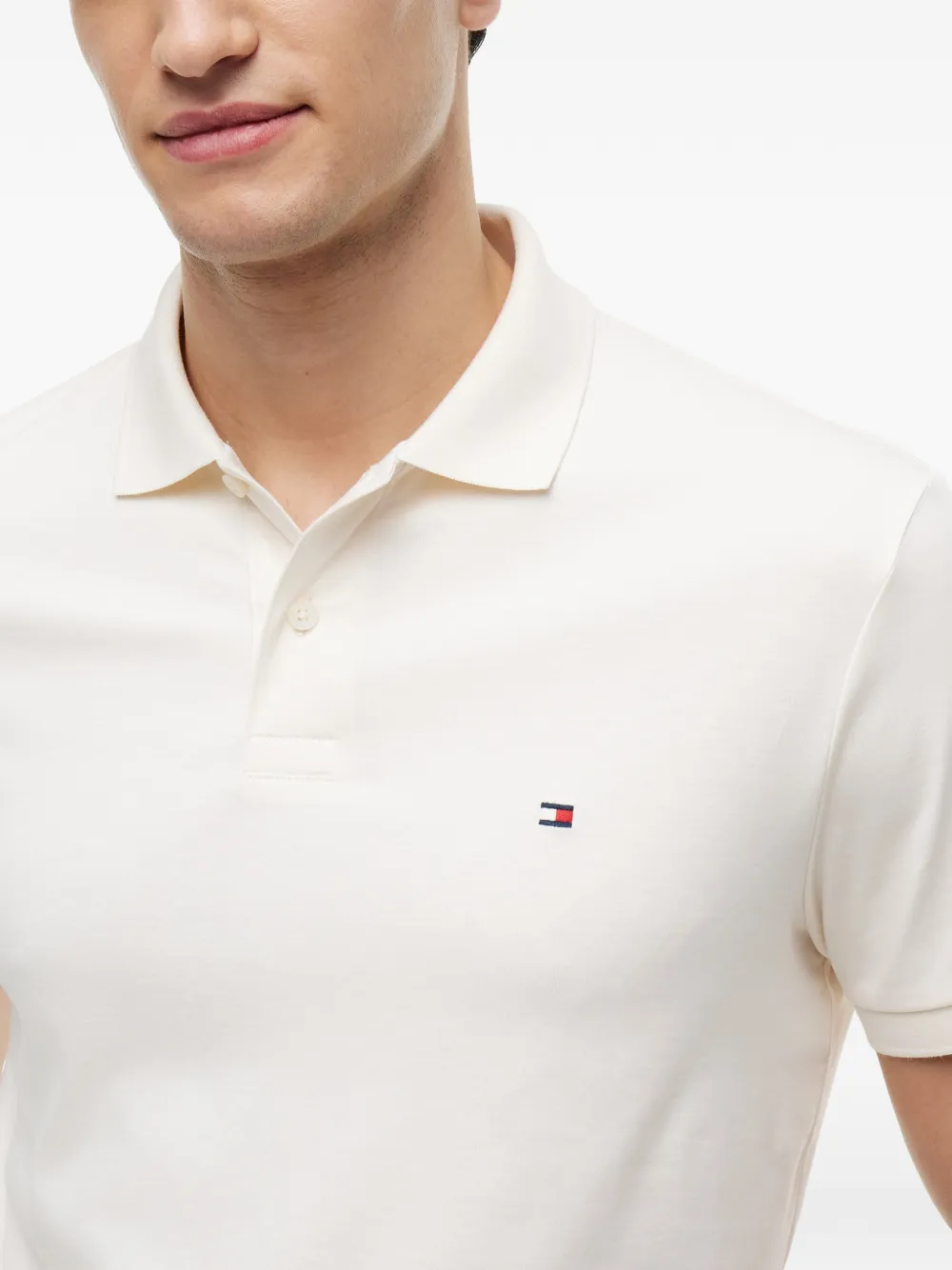 Tommy Hilfiger Poloshirt met geborduurd logo Beige