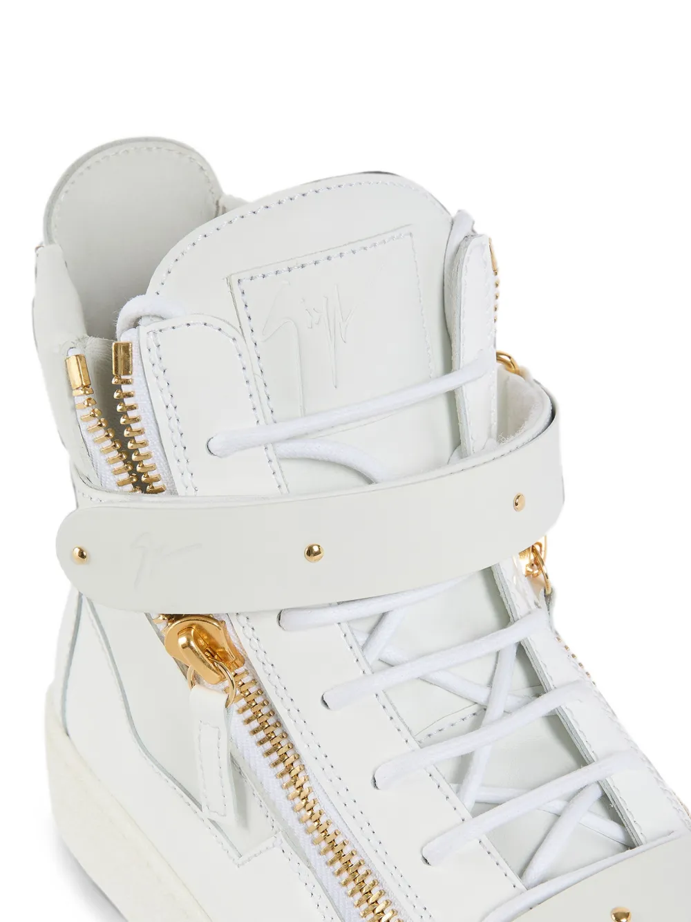 Giuseppe Zanotti Coby lakleren sneakers Wit