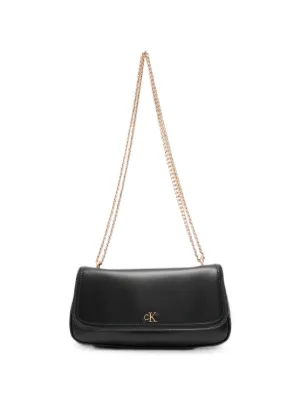 Calvin Klein ショルダーバッグ CKロゴ ブラック ゴールドチェーン 