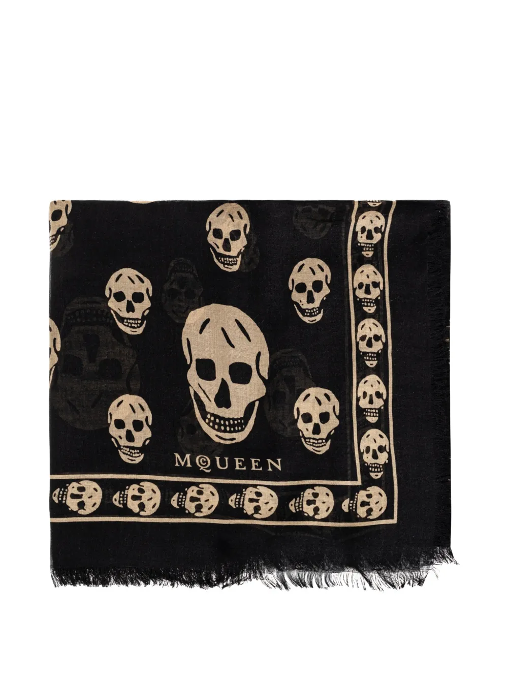 Alexander McQueen skull-print scarf - Black