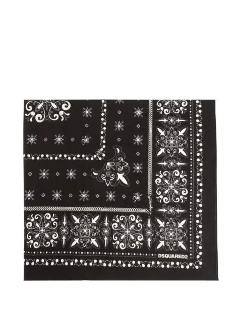 DSQUARED2 fular con estampado barroco