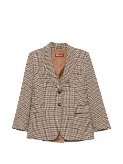 Max Mara houndstooth single-breasted blazer