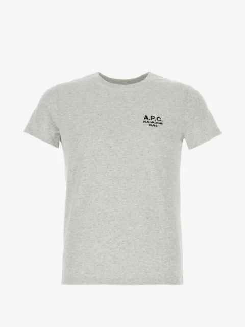 A.P.C. logo-print melange T-shirt