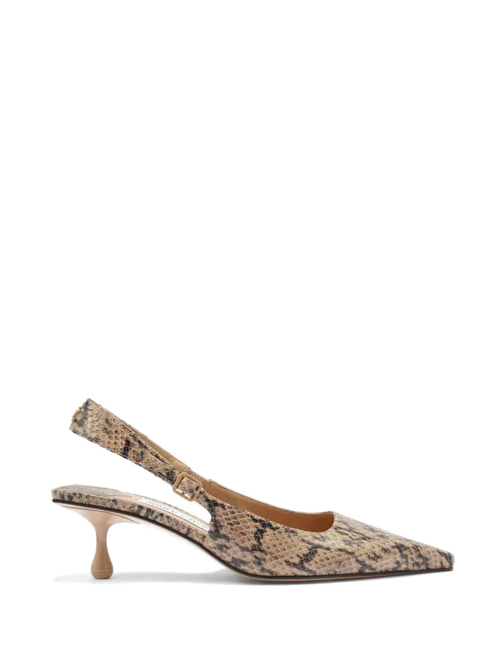 Jimmy Choo Amel snakeskin-effect slingback pumps - Neutrals