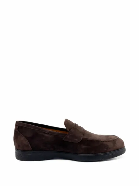Kiton suede penny loafers